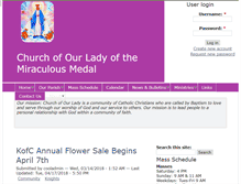 Tablet Screenshot of churchofourladycolumbus.org